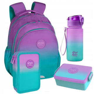 CoolPack viackomorový školský batoh Odtiene fialovej, Odtiene zelenej 21 rokov